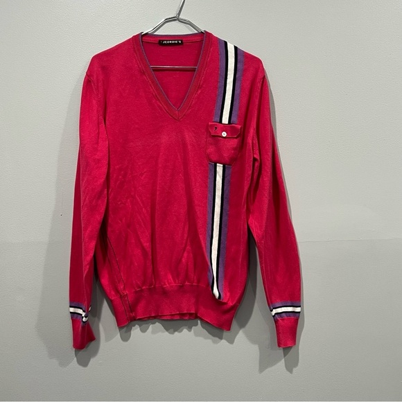 JEORDIES v neck men punk sweater/size L - Picture 1 of 5